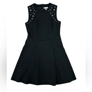 Neiman Marcus Sleeveless Metal Grommet trim dress size 10